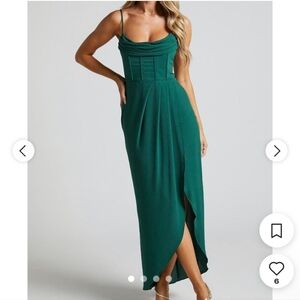 Showpo Green Corset Dress